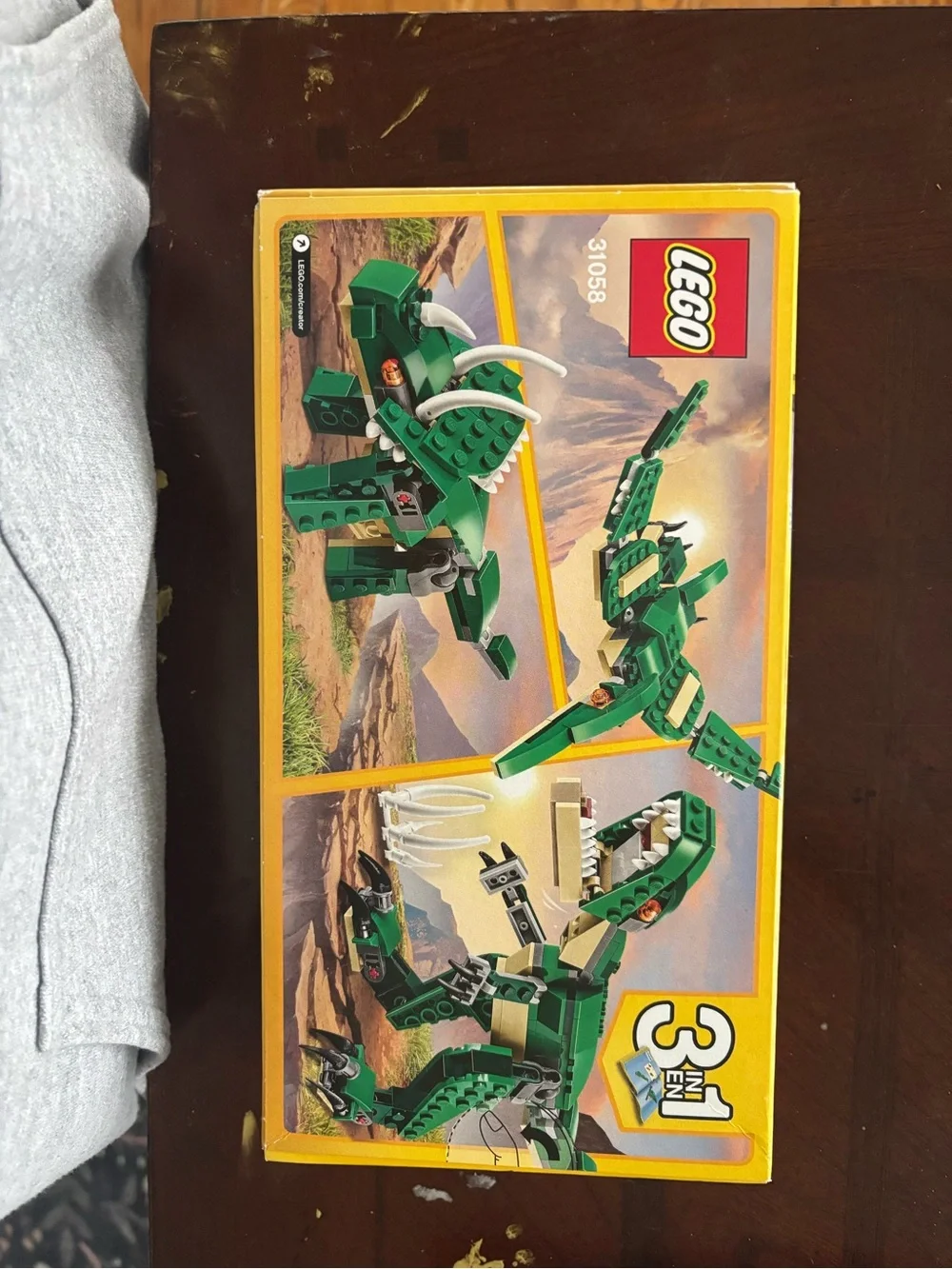 Lego Creator Green Dinosaur 3-in-1 Building Set with Yellow Box Art - Picture 2 of 2